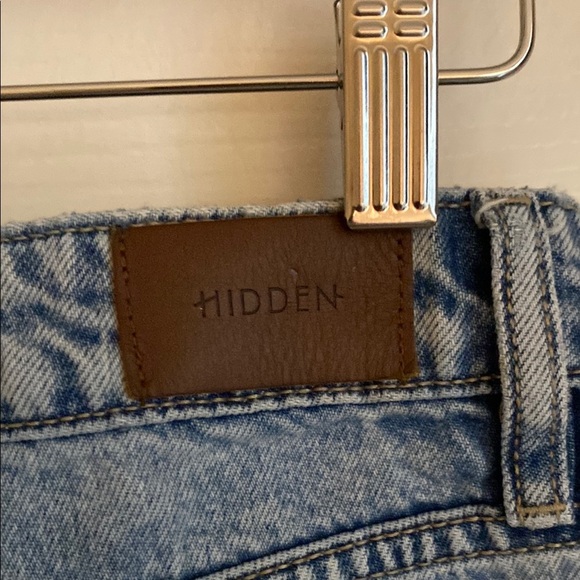 Hidden Destroyed Denim Jean Short light wash high rise size Medium - Picture 6 of 10